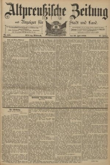 Altpreussische Zeitung, Nr. 158 Mittwoch 10 Juli 1889, 41. Jahrgang