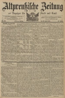 Altpreussische Zeitung, Nr. 160 Freitag 12 Juli 1889, 41. Jahrgang