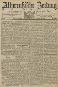Altpreussische Zeitung, Nr. 167 Sonnabend 20 Juli 1889, 41. Jahrgang