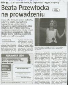 Beata Przewłocka na prowadzeniu - wycinek prasowy