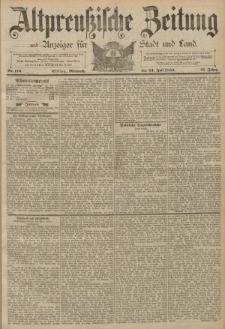 Altpreussische Zeitung, Nr. 170 Mittwoch 24 Juli 1889, 41. Jahrgang