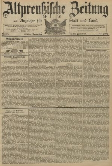 Altpreussische Zeitung, Nr. 171 Donnerstag 25 Juli 1889, 41. Jahrgang