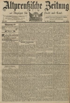 Altpreussische Zeitung, Nr. 172 Freitag 26 Juli 1889, 41. Jahrgang