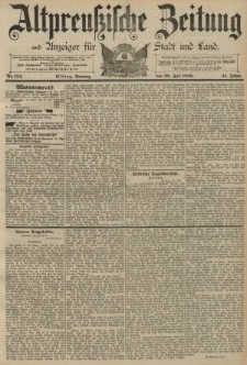 Altpreussische Zeitung, Nr. 174 Sonntag 28 Juli 1889, 41. Jahrgang