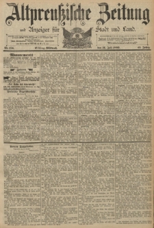 Altpreussische Zeitung, Nr. 176 Mittwoch 31 Juli 1889, 41. Jahrgang