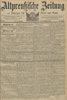 Altpreussische Zeitung, Nr. 178 Freitag 2 August 1889, 41. Jahrgang