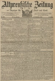 Altpreussische Zeitung, Nr. 210 Sonntag 8 September 1889, 41. Jahrgang