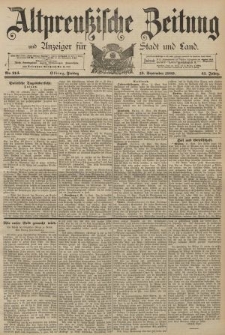 Altpreussische Zeitung, Nr. 214 Freitag 13 September 1889, 41. Jahrgang