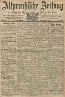 Altpreussische Zeitung, Nr. 222 Sonntag 22 September 1889, 41. Jahrgang