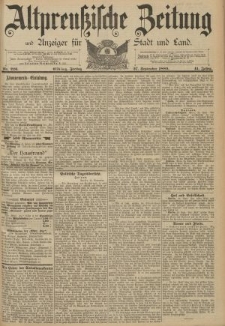 Altpreussische Zeitung, Nr. 226 Freitag 27 September 1889, 41. Jahrgang