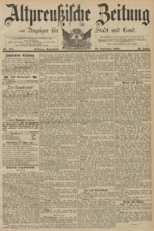 Altpreussische Zeitung, Nr. 227 Sonnabend 28 September 1889, 41. Jahrgang