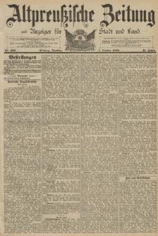 Altpreussische Zeitung, Nr. 229 Donnerstag 1 Oktober 1889, 41. Jahrgang