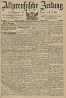 Altpreussische Zeitung, Nr. 230 Mittwoch 2 Oktober 1889, 41. Jahrgang