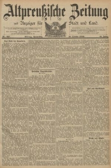 Altpreussische Zeitung, Nr. 237 Donnerstag 10 Oktober 1889, 41. Jahrgang