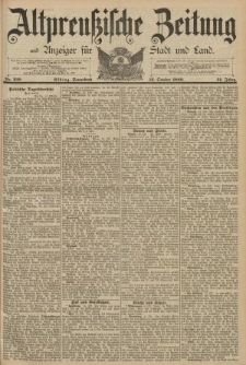 Altpreussische Zeitung, Nr. 239 Sonnabend 12 Oktober 1889, 41. Jahrgang