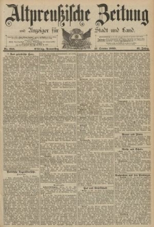 Altpreussische Zeitung, Nr. 243 Donnerstag 17 Oktober 1889, 41. Jahrgang