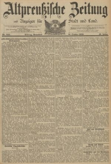 Altpreussische Zeitung, Nr. 245 Sonnabend 19 Oktober 1889, 41. Jahrgang