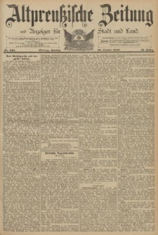 Altpreussische Zeitung, Nr. 246 Sonntag 20 Oktober 1889, 41. Jahrgang
