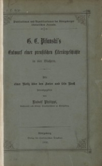 Entwurf einer preußischen Literärgeschichte