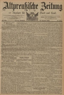 Altpreussische Zeitung, Nr. 269 Sonnabend 16 November 1889, 41. Jahrgang
