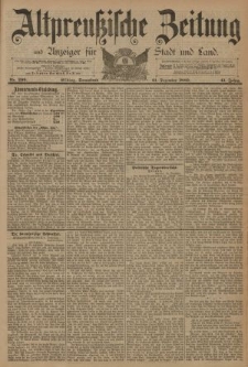Altpreussische Zeitung, Nr. 299 Sonnabend 21 Dezember 1889, 41. Jahrgang