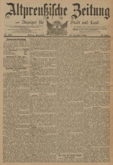 Altpreussische Zeitung, Nr. 303 Sonnabend 28 Dezember 1889, 41. Jahrgang