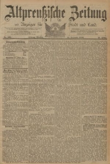 Altpreussische Zeitung, Nr. 305 Dienstag 31 Dezember 1889, 41. Jahrgang