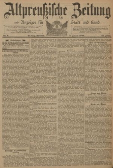 Altpreussische Zeitung, Nr. 6 Mittwoch 8 Januar 1890, 42. Jahrgang