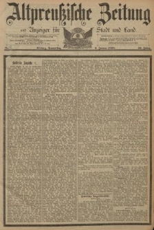 Altpreussische Zeitung, Nr. 7 Donnerstag 9 Januar 1890, 42. Jahrgang