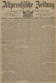 Altpreussische Zeitung, Nr. 10 Sonntag 12 Januar 1890, 42. Jahrgang