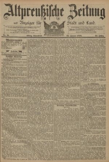 Altpreussische Zeitung, Nr. 21 Sonnabend 25 Januar 1890, 42. Jahrgang