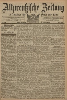 Altpreussische Zeitung, Nr. 24 Mittwoch 29 Januar 1890, 42. Jahrgang