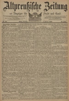 Altpreussische Zeitung, Nr. 29 Dienstag 4 Februar 1890, 42. Jahrgang