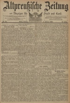 Altpreussische Zeitung, Nr. 34 Sonntag 9 Februar 1890, 42. Jahrgang