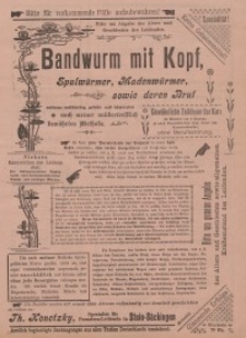 Bandwurm mit Kopf, Spulwürmer, Madenwürmer sowie deren Brut