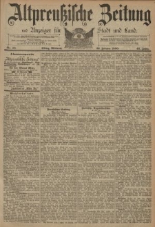 Altpreussische Zeitung, Nr. 48 Mittwoch 26 Februar 1890, 42. Jahrgang