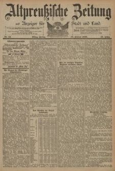 Altpreussische Zeitung, Nr. 50 Freitag 28 Februar 1890, 42. Jahrgang