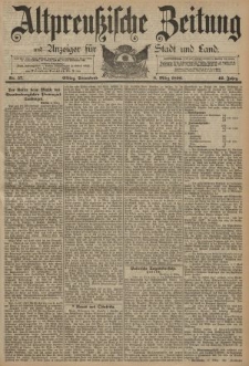 Altpreussische Zeitung, Nr. 57 Sonnabend 8 März 1890, 42. Jahrgang