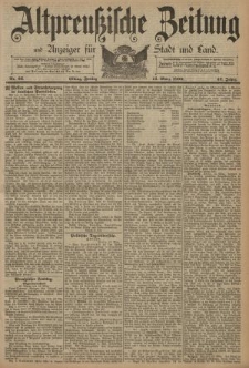 Altpreussische Zeitung, Nr. 62 Freitag 14 März 1890, 42. Jahrgang