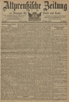 Altpreussische Zeitung, Nr. 68 Freitag 21 März 1890, 42. Jahrgang
