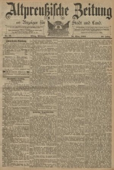 Altpreussische Zeitung, Nr. 72 Mittwoch 26 März 1890, 42. Jahrgang