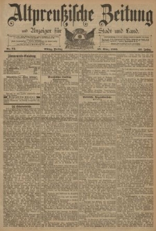 Altpreussische Zeitung, Nr. 74 Freitag 28 März 1890, 42. Jahrgang
