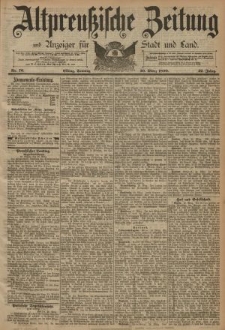 Altpreussische Zeitung, Nr. 76 Sonntag 30 März 1890, 42. Jahrgang