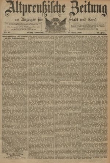 Altpreussische Zeitung, Nr. 89 Donnerstag 17 April 1890, 42. Jahrgang