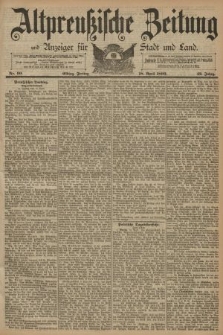 Altpreussische Zeitung, Nr. 90 Freitag 18 April 1890, 42. Jahrgang