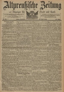Altpreussische Zeitung, Nr. 91 Sonnabend 19 April 1890, 42. Jahrgang