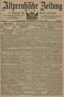 Altpreussische Zeitung, Nr. 94 Mittwoch 23 April 1890, 42. Jahrgang