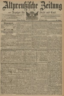 Altpreussische Zeitung, Nr. 98 Sonntag 27 April 1890, 42. Jahrgang