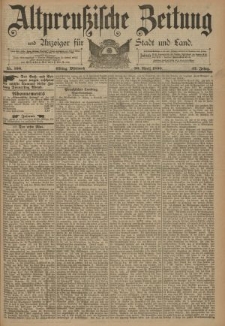 Altpreussische Zeitung, Nr. 100 Mittwoch 30 April 1890, 42. Jahrgang