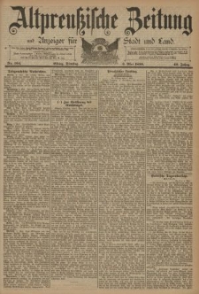 Altpreussische Zeitung, Nr. 104 Dienstag 6 Mai 1890, 42. Jahrgang